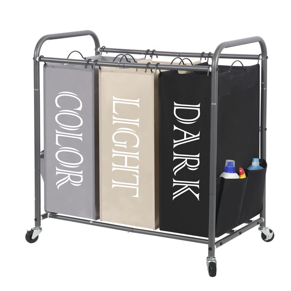 BTERAZ Metal Laundry Cart with Wheels Wayfair